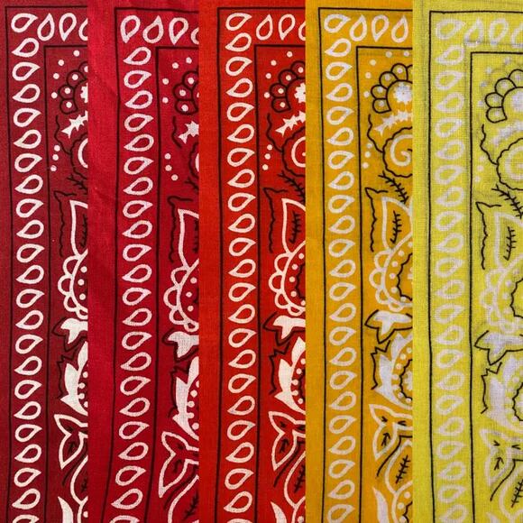 Maroon Western Southwestern Cotton Bandana Scarf - Picture 2 of 2